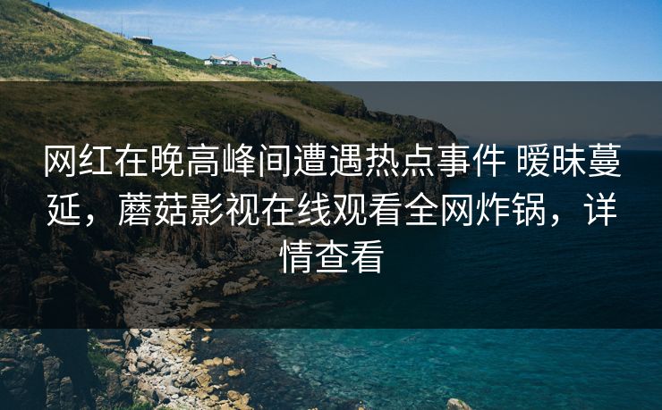 网红在晚高峰间遭遇热点事件 暧昧蔓延,蘑菇影视在线观看全网炸锅,详情查看